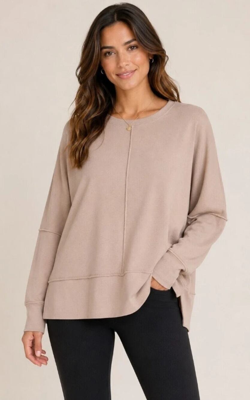 SPANX AirEssentials Perfect Length Three-Quarter Dolman-Sleeve Top S